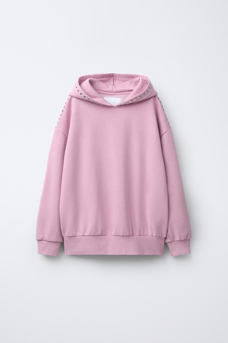 STUDDED HOODIE SWEATSHIRT