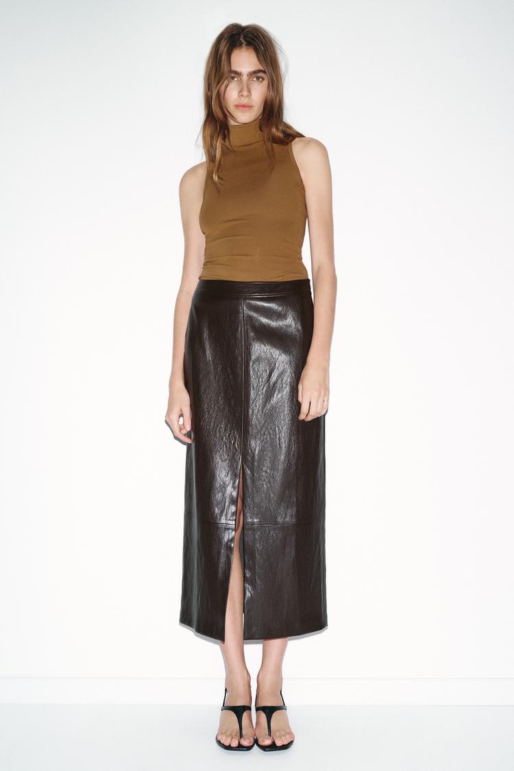 HIGH COLLAR SLEEVELESS TOP - Zara product image
