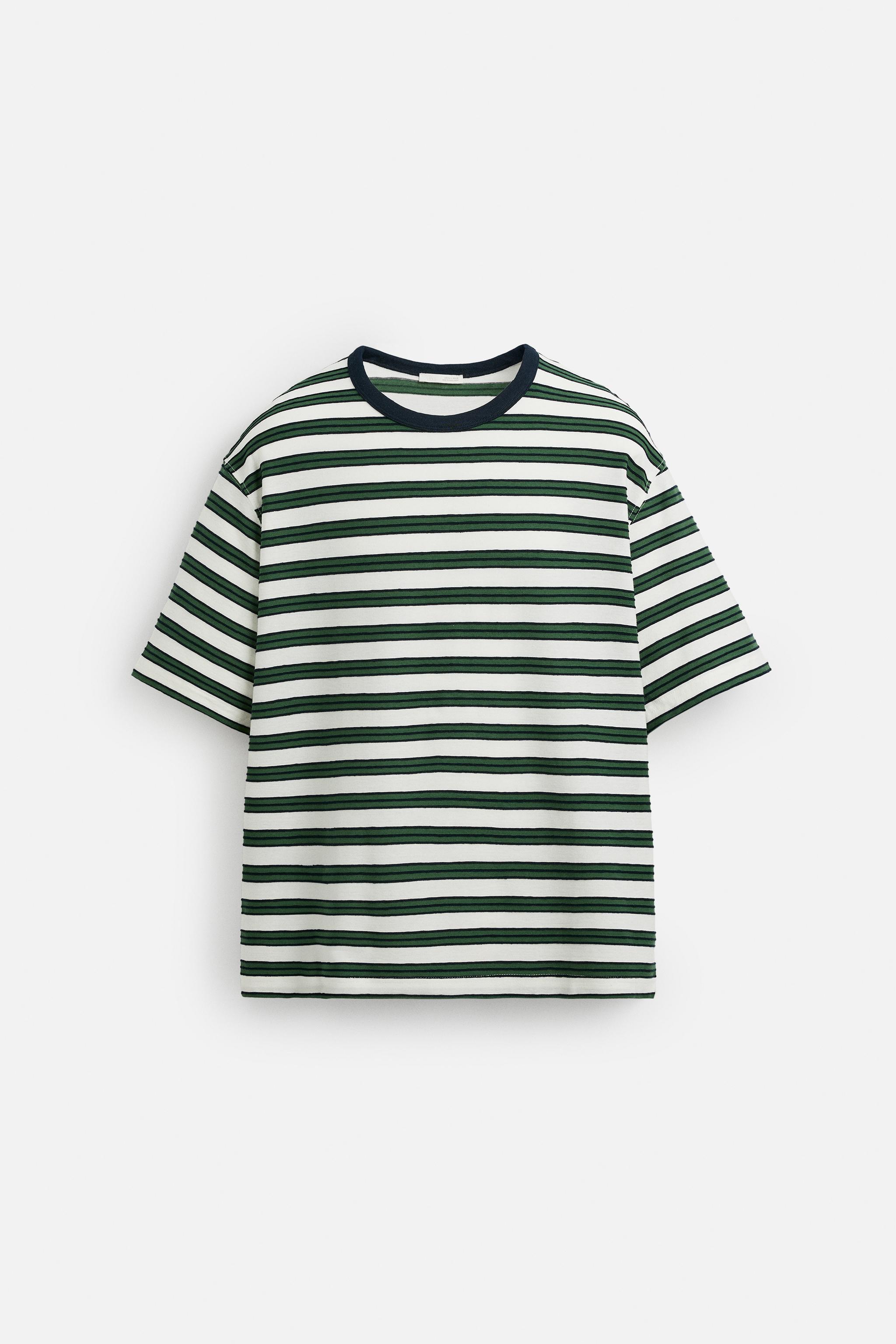 T-SHIRT JACQUARD RAYURES