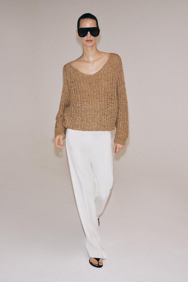 INTERTWINED RIBBON KNIT JUMPER - Zara product image
