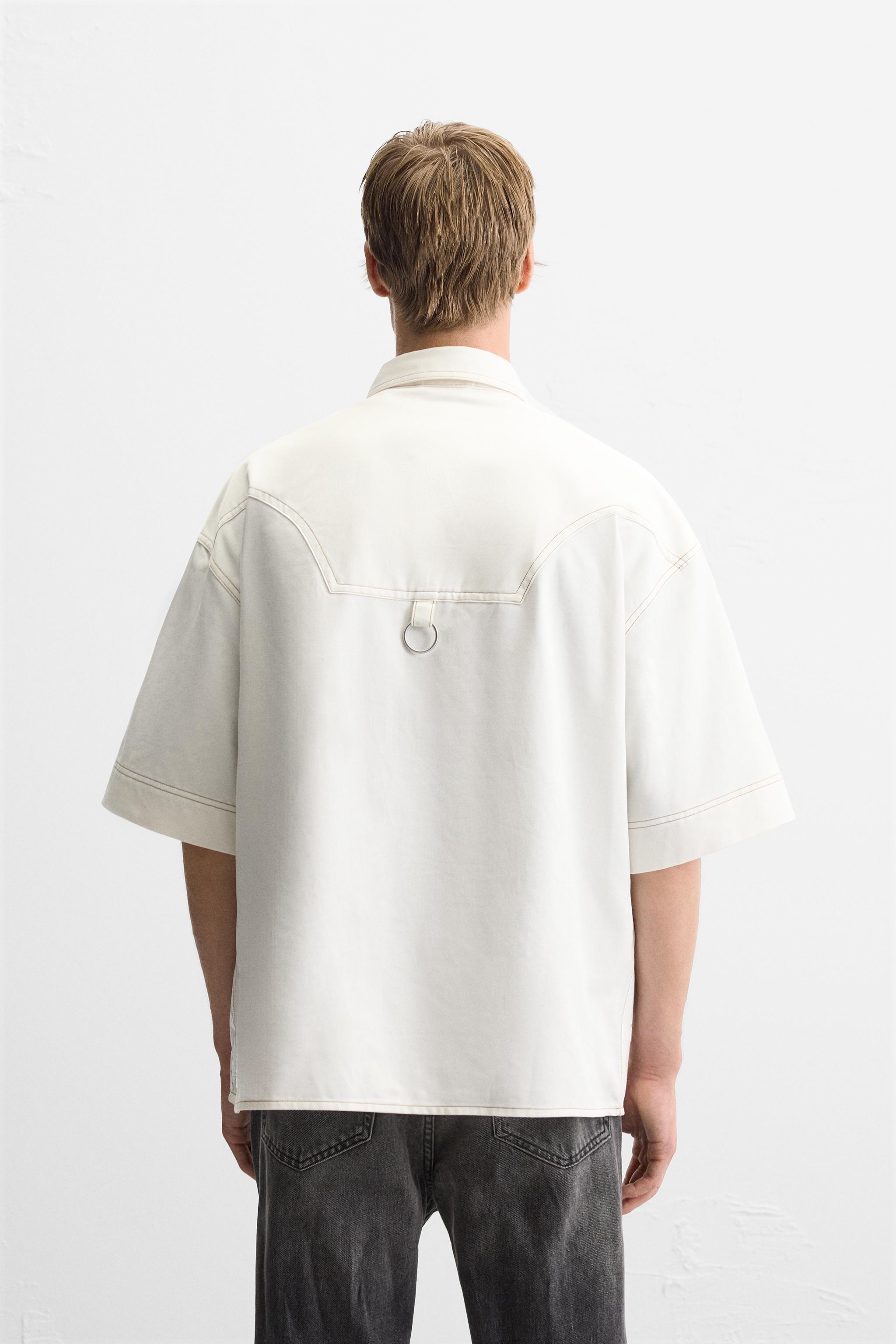 COTTON - LYOCELL TOPSTITCHING SHIRT