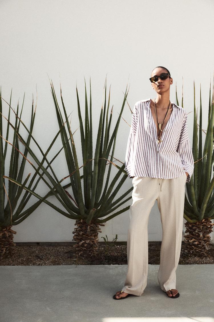 WIDE SLEEVE LINEN SHIRT