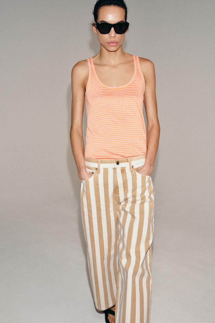 STRIPED RUSTIC T-SHIRT - Zara product image