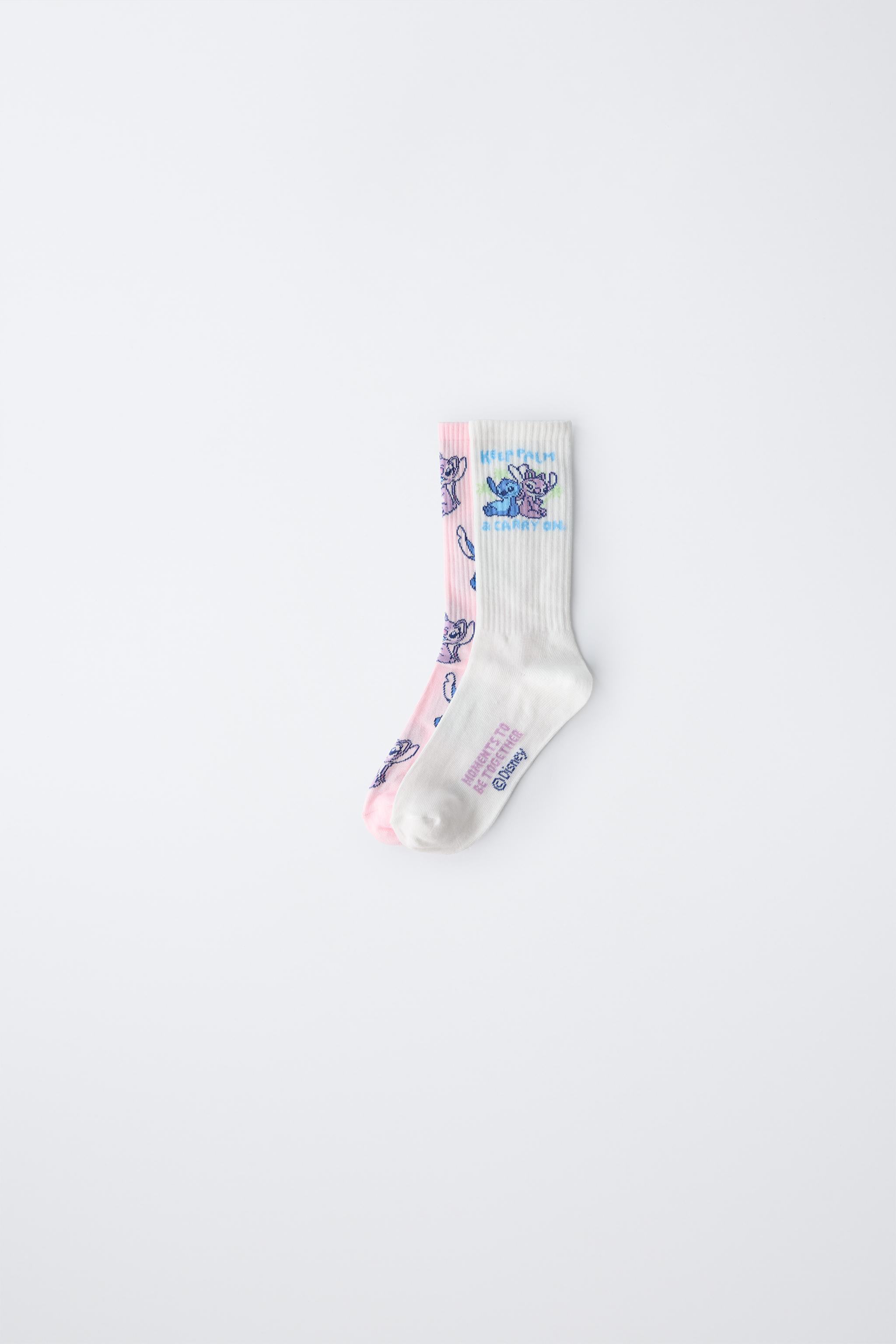 LOT DE DEUX CHAUSSETTES HAUTES LILO & STITCH © DISNEY