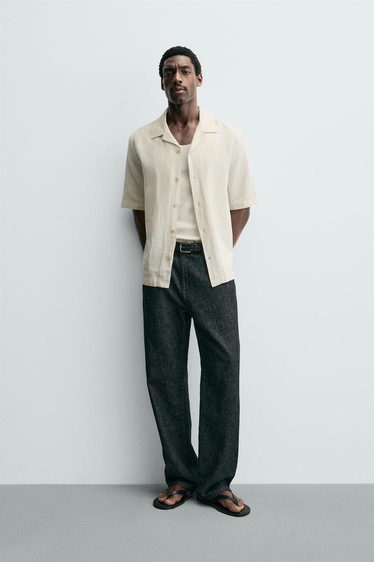 TEXTURED CHECK SHIRT - Zara product image