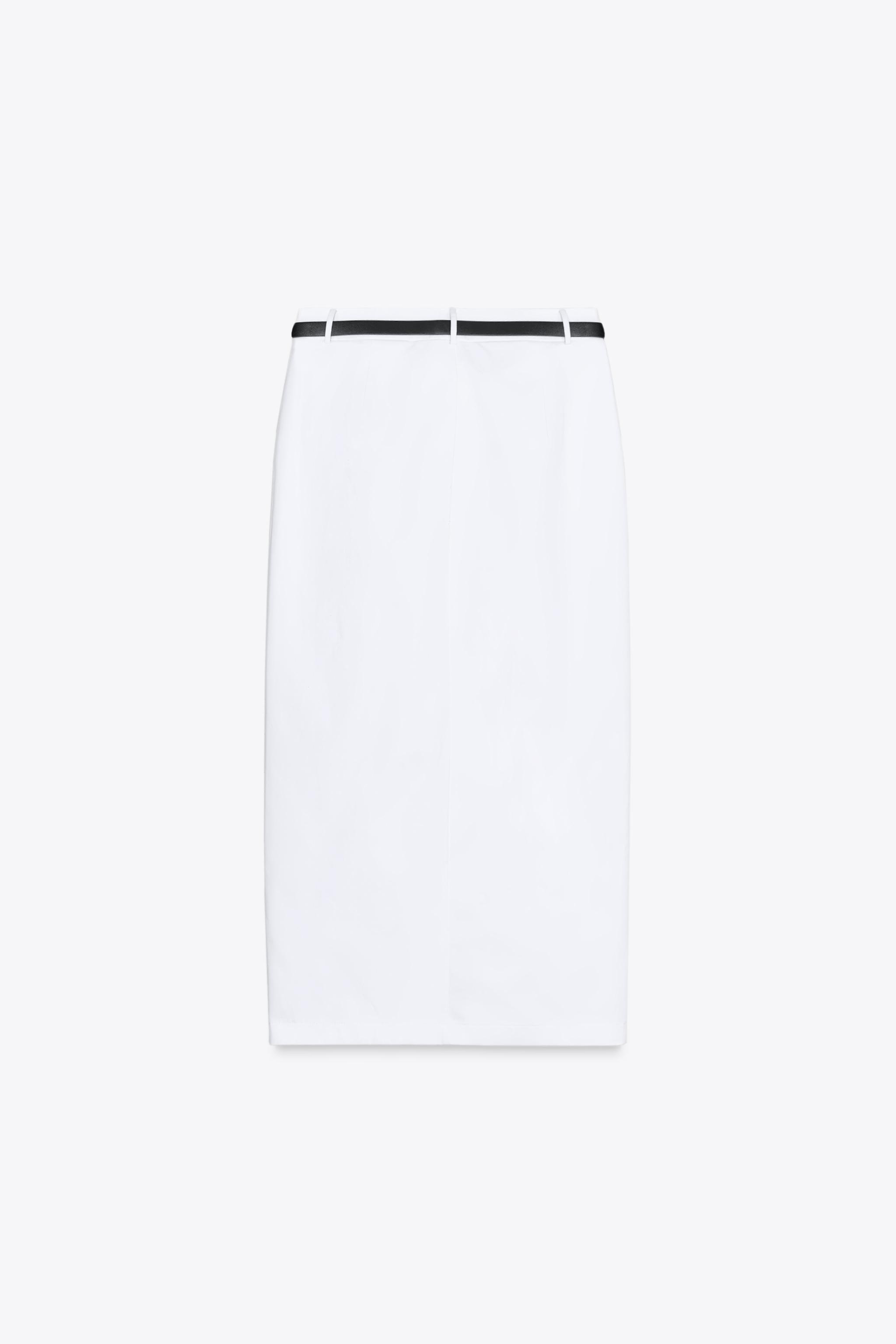 JUPE MIDI DROITE CEINTURE