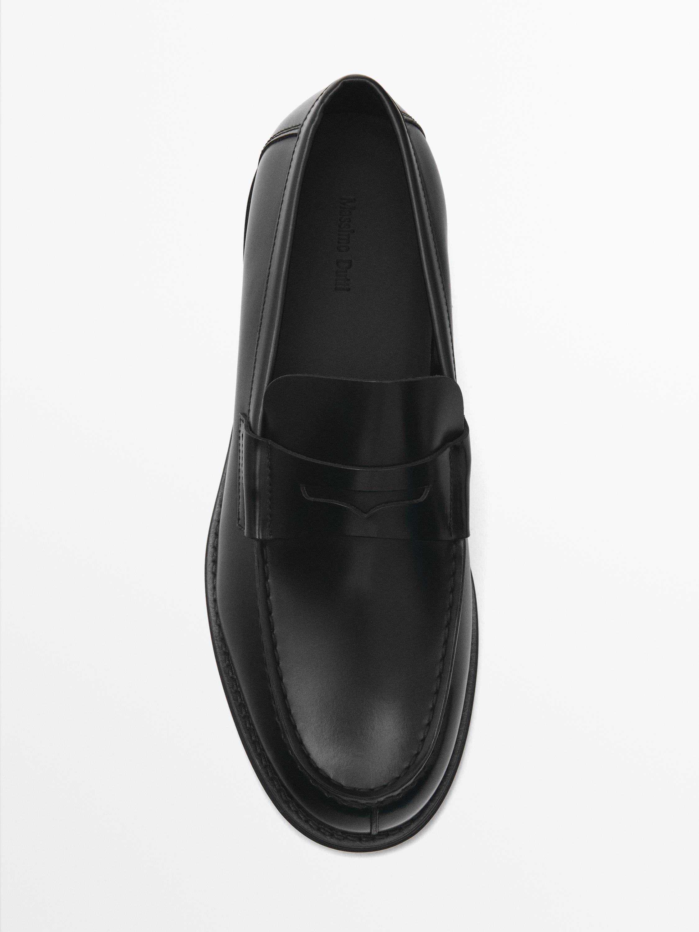 Leather penny loafers