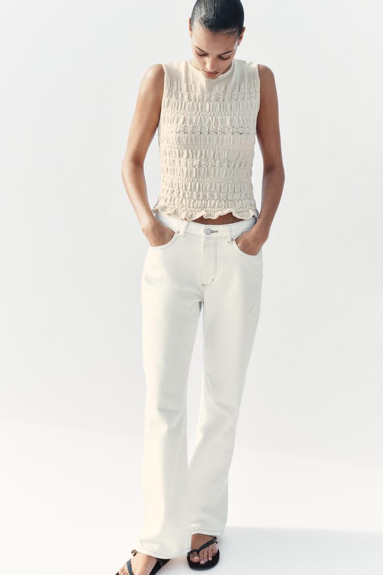 SMOCKED KNIT TOP - Zara product image