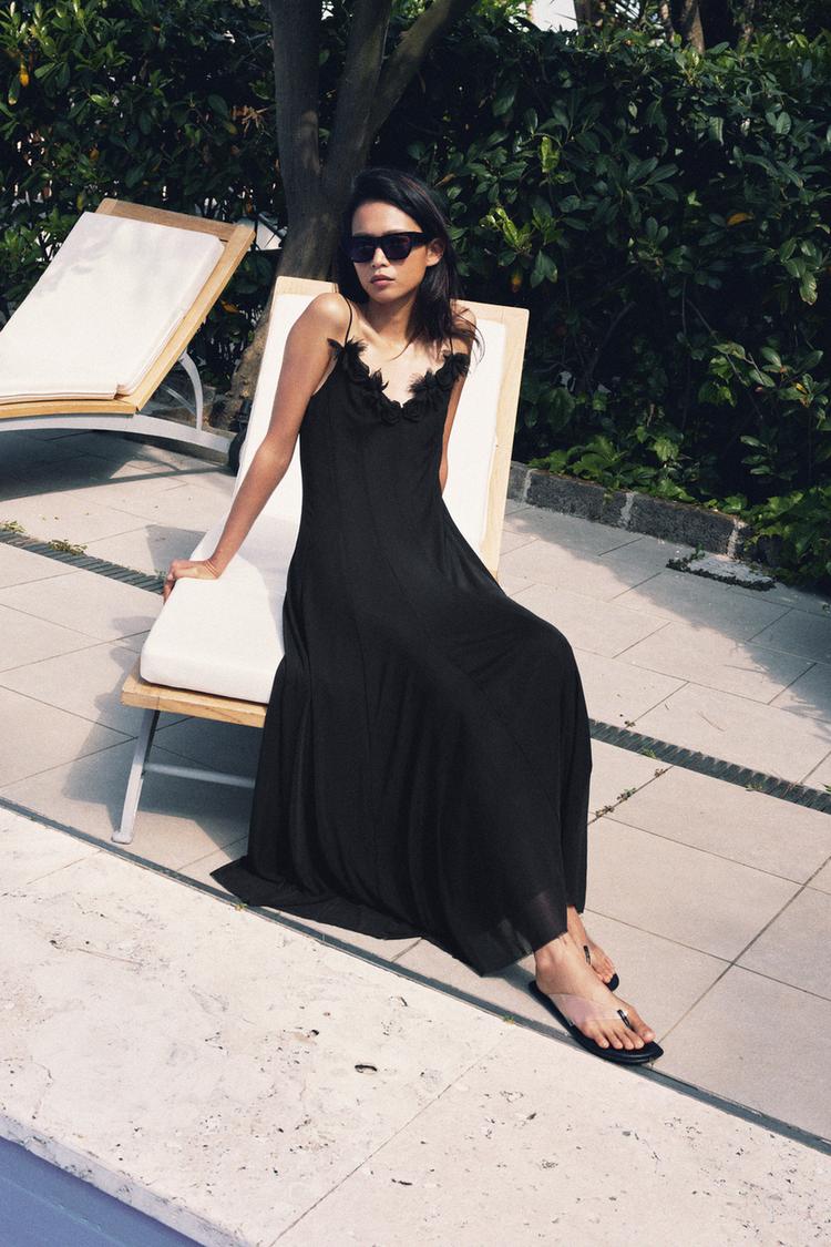 TULLE FLORAL MIDI DRESS - Zara product image
