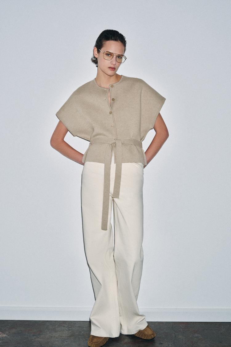CARDINGAN CINTURÓN MANGA CORTA - Zara product image