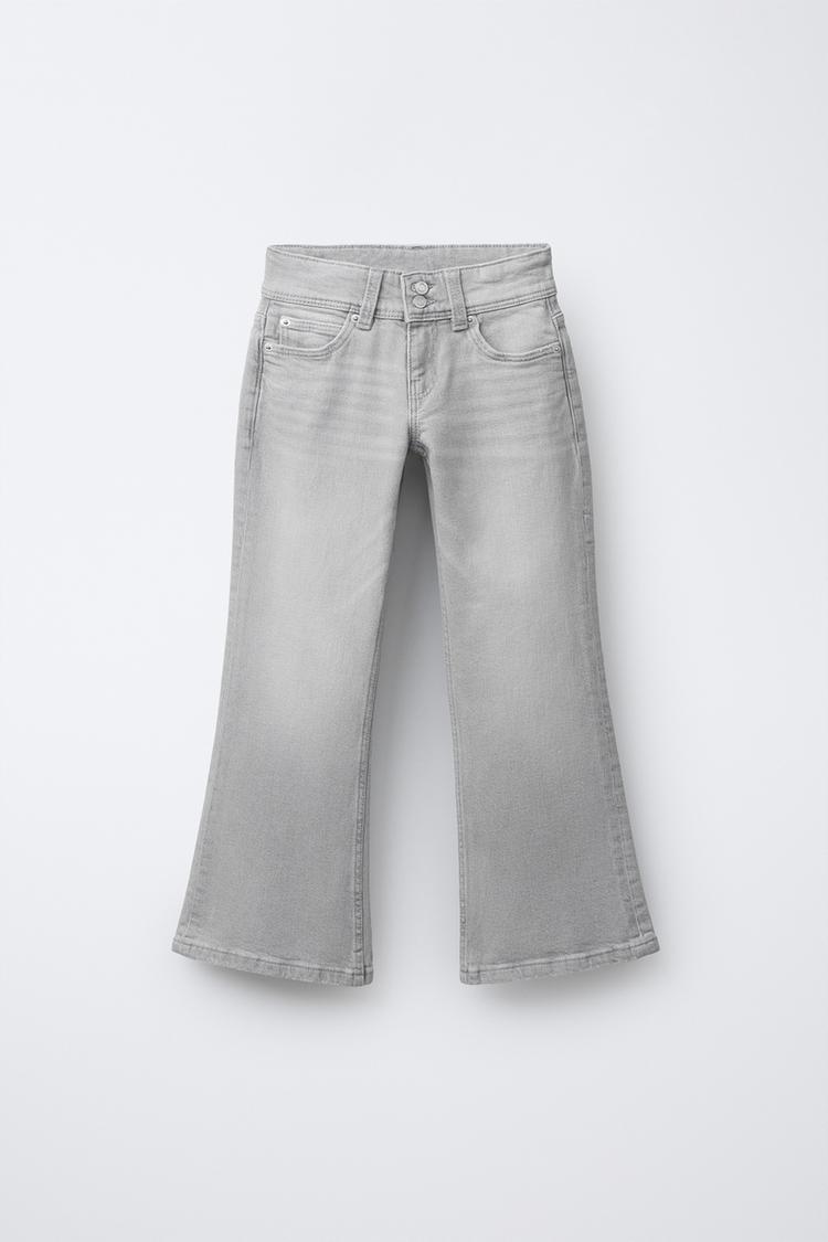 DOUBLE BUTTON FLARE JEANS - Zara product image