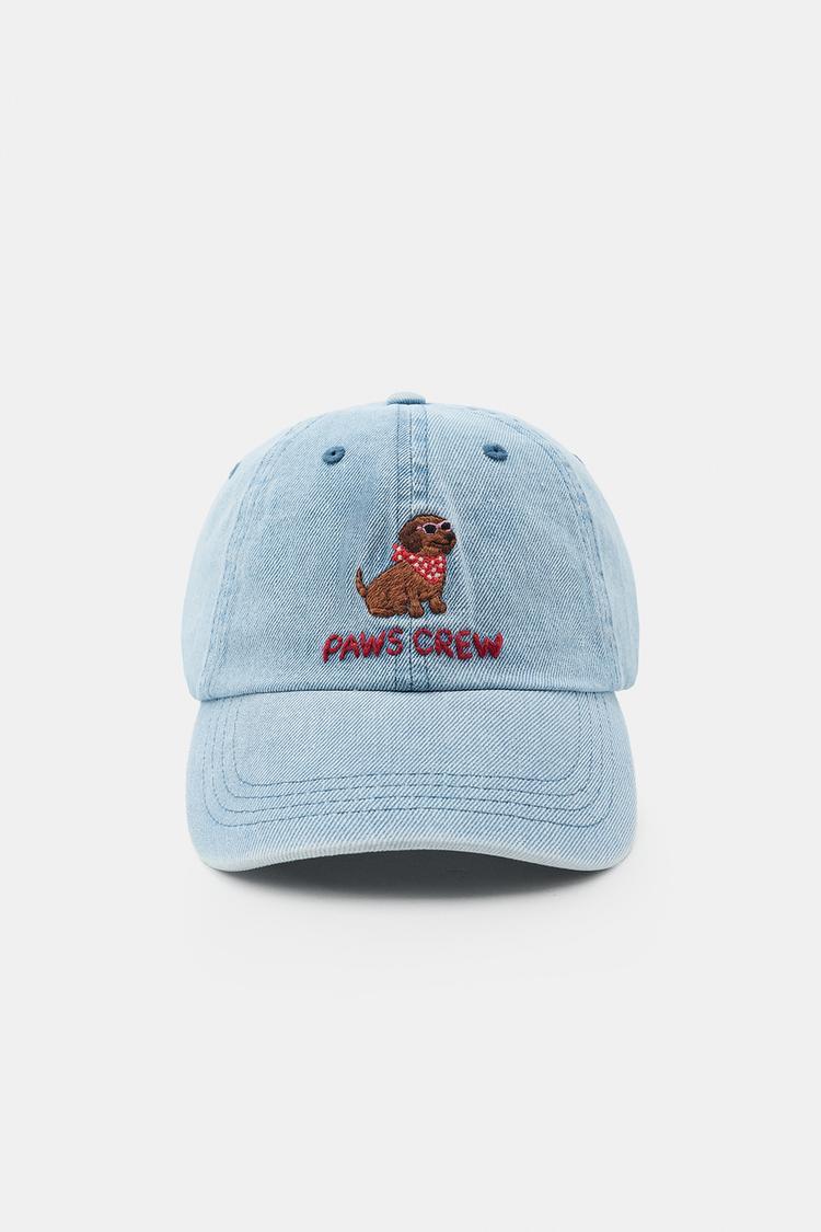 TEXT AND DOG DENIM CAP - Zara product image