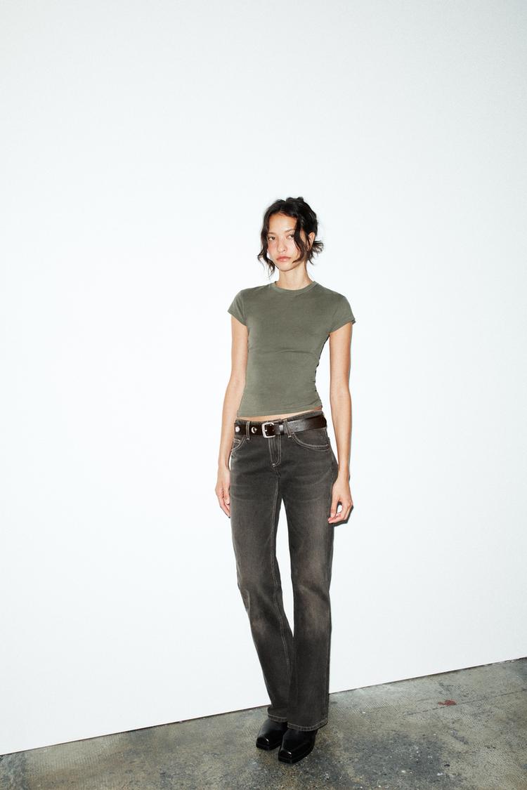 SLIM FIT SHORT SLEEVE T-SHIRT - Zara product image