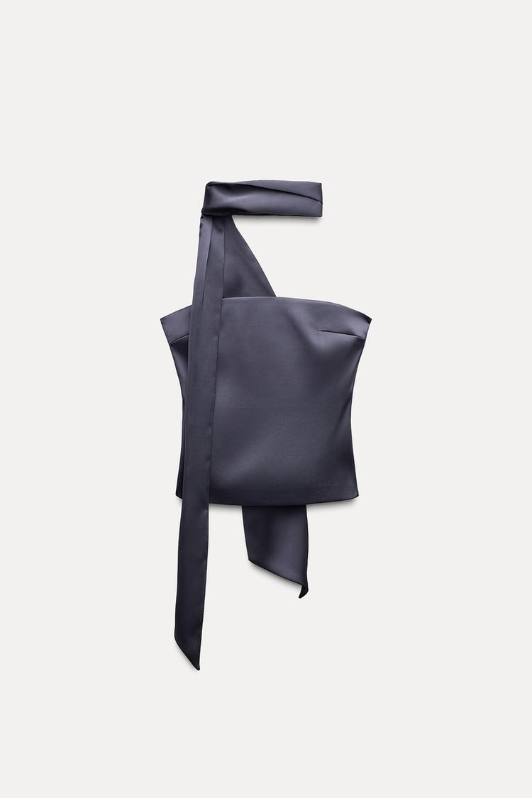 SATIN FOULARD TOP