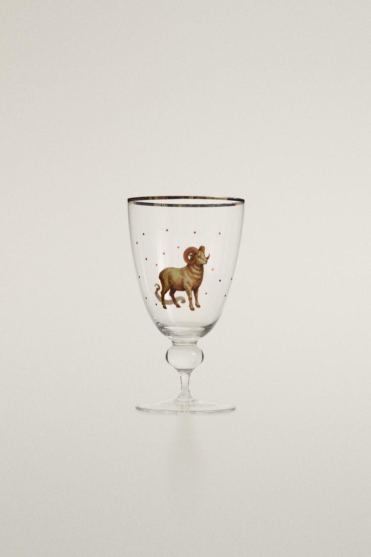 ARIES ZODIAC WINE GLASS | MARISA BERENSON - Zara product image