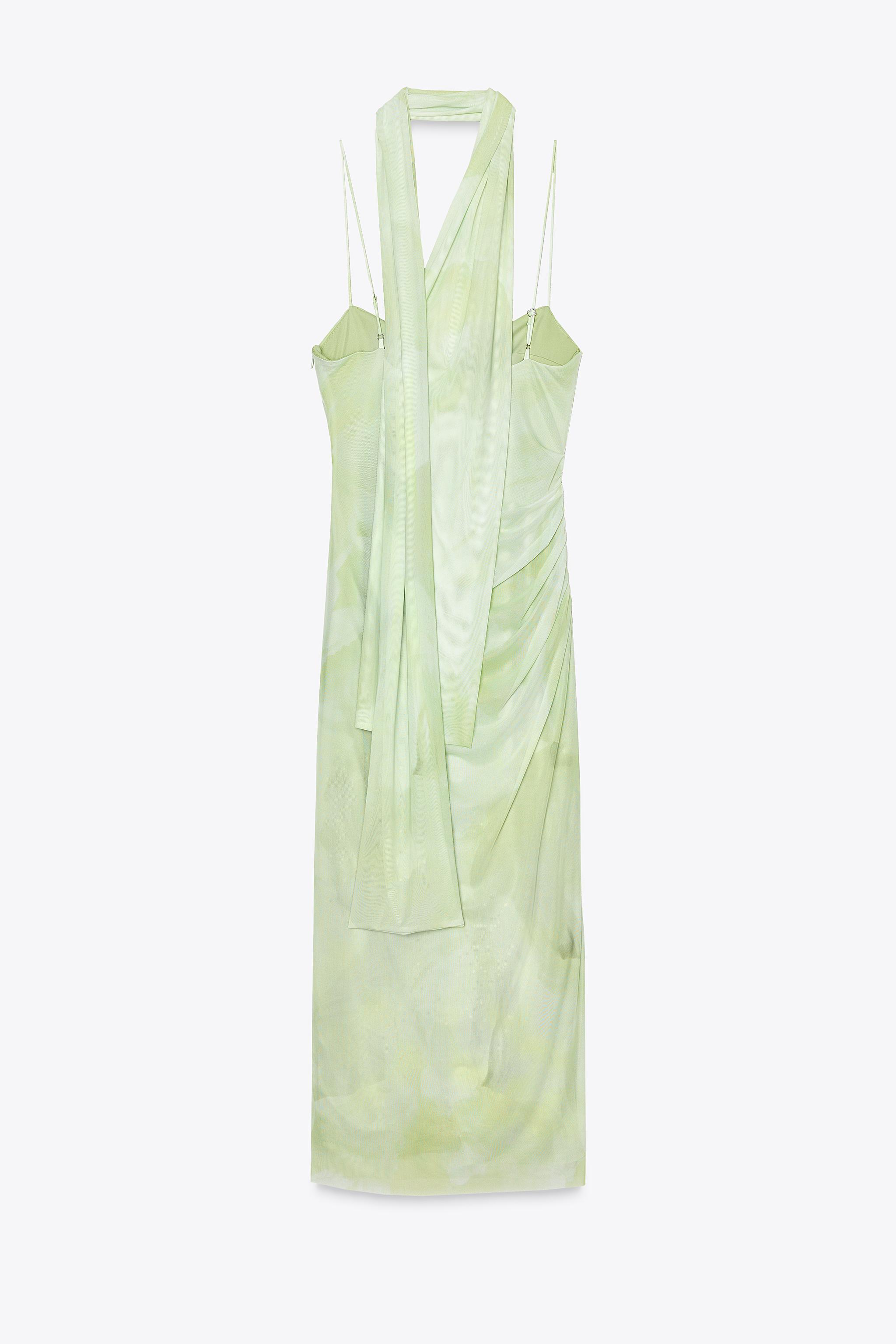 ★ZARA★ SOFT MIDI DRESS Zara TULLE MIDI DRESS WITH SCARF | Square One