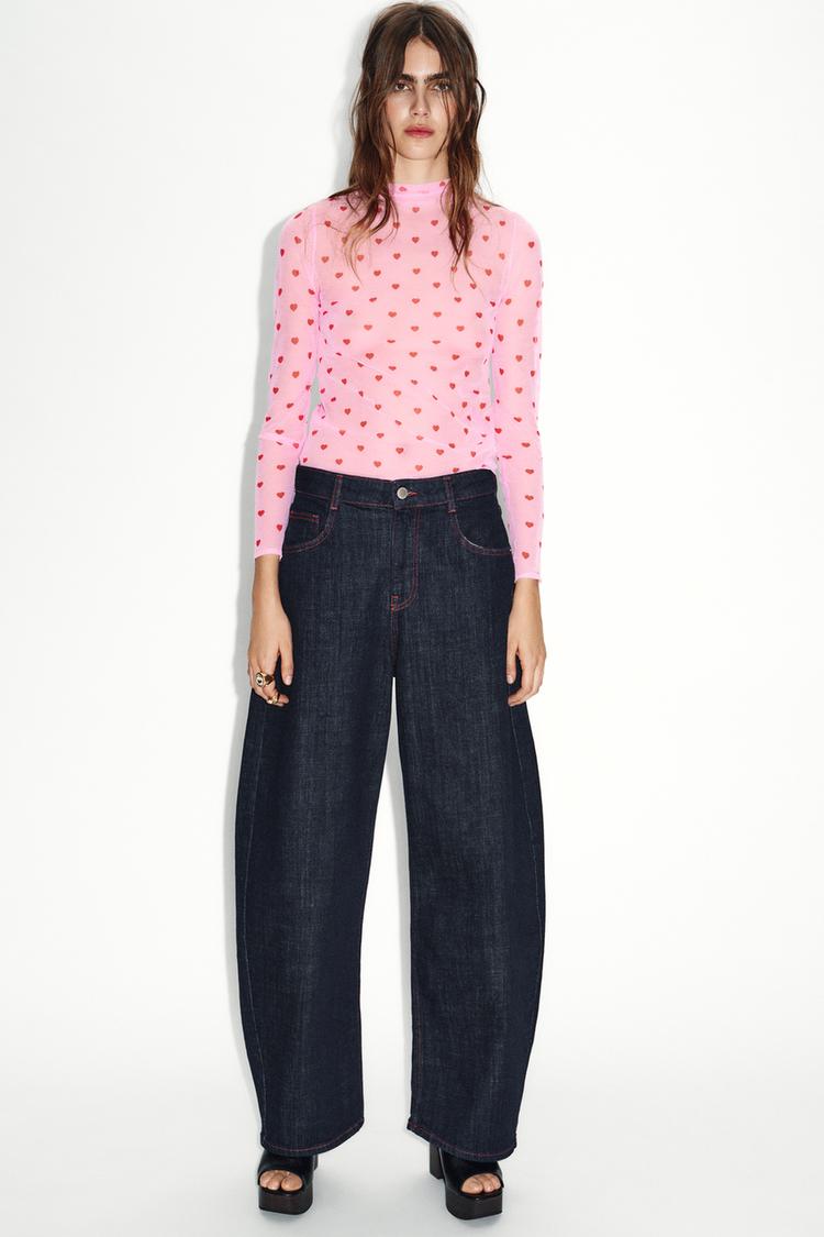 FINE KNIT HEART TOP - Zara product image