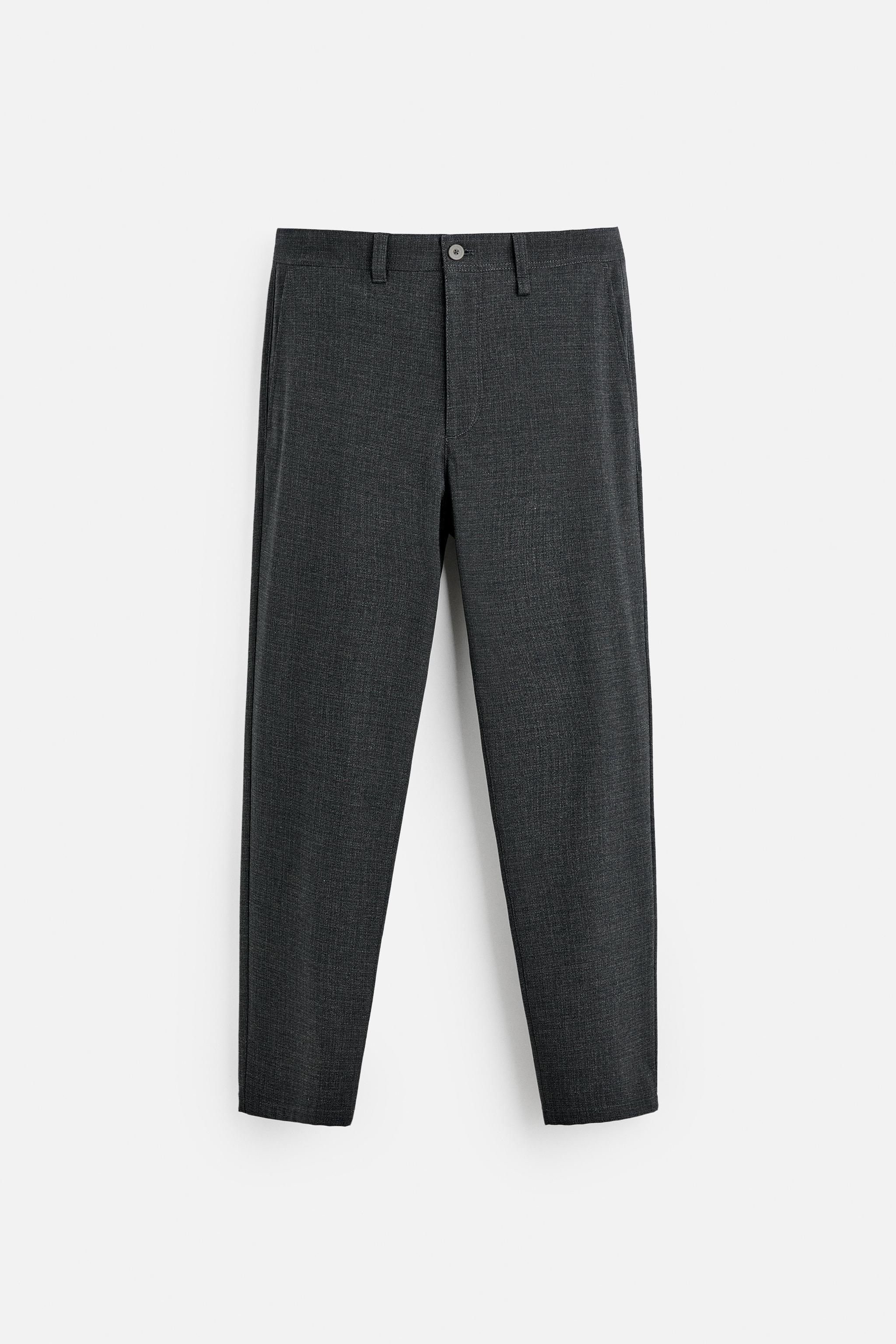 TEXTURED STRETCH PANTS