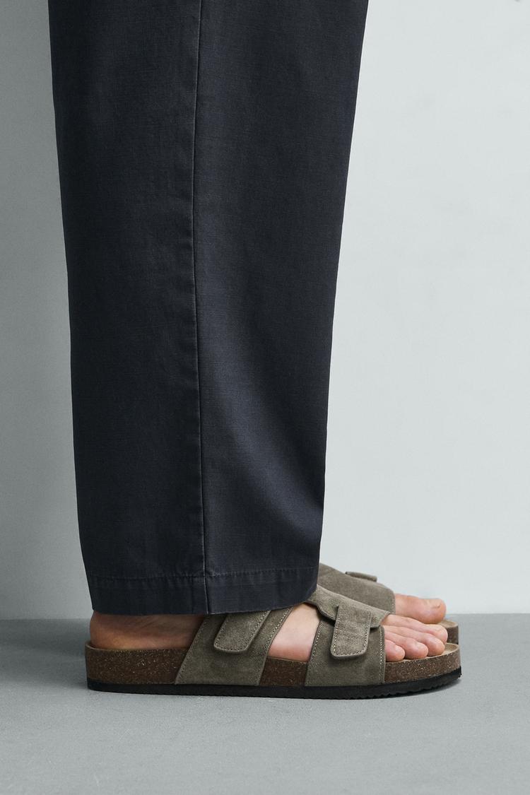 LEATHER STRAP SANDALS - Zara product image