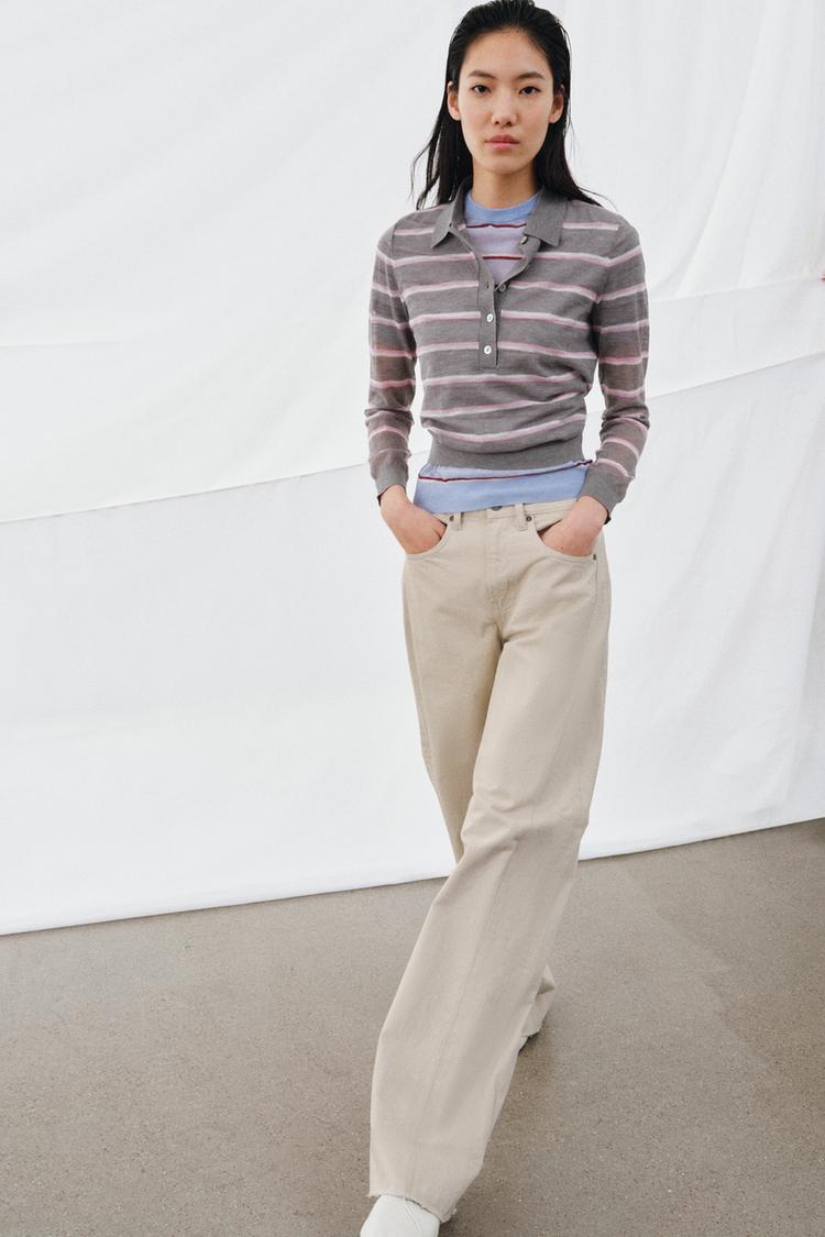 EXTRA-FINE WOOL STRIPED POLO - Zara product image