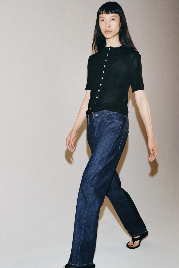 ZW COLLECTION HIGH-WAIST STRAIGHT JEANS - Zara product image