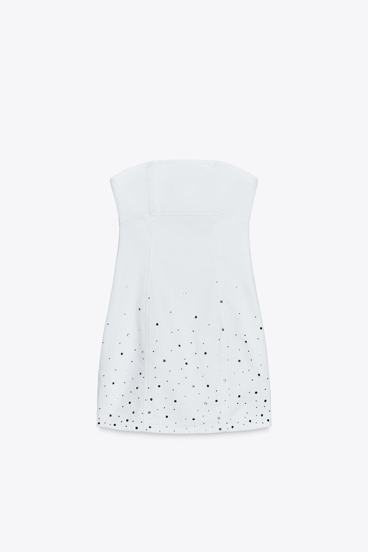 Z1975 GLITTER DENIM MINI DRESS - Zara product image