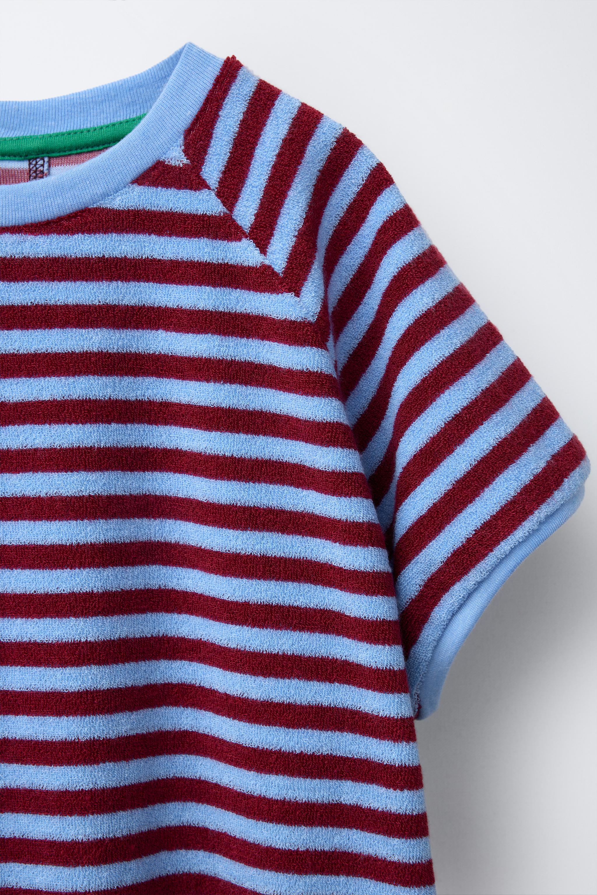 STRIPED TERRYCLOTH T-SHIRT