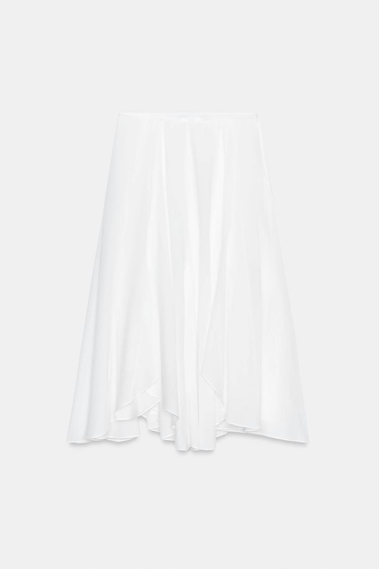 ZW COLLECTION ASYMMETRIC FLOWY SKIRT - Zara product image
