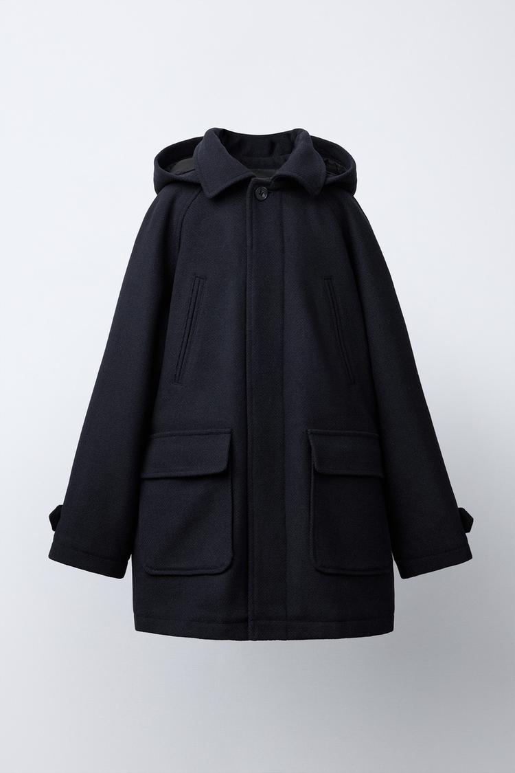 CLOTH HOODIE COAT - Zara product image
