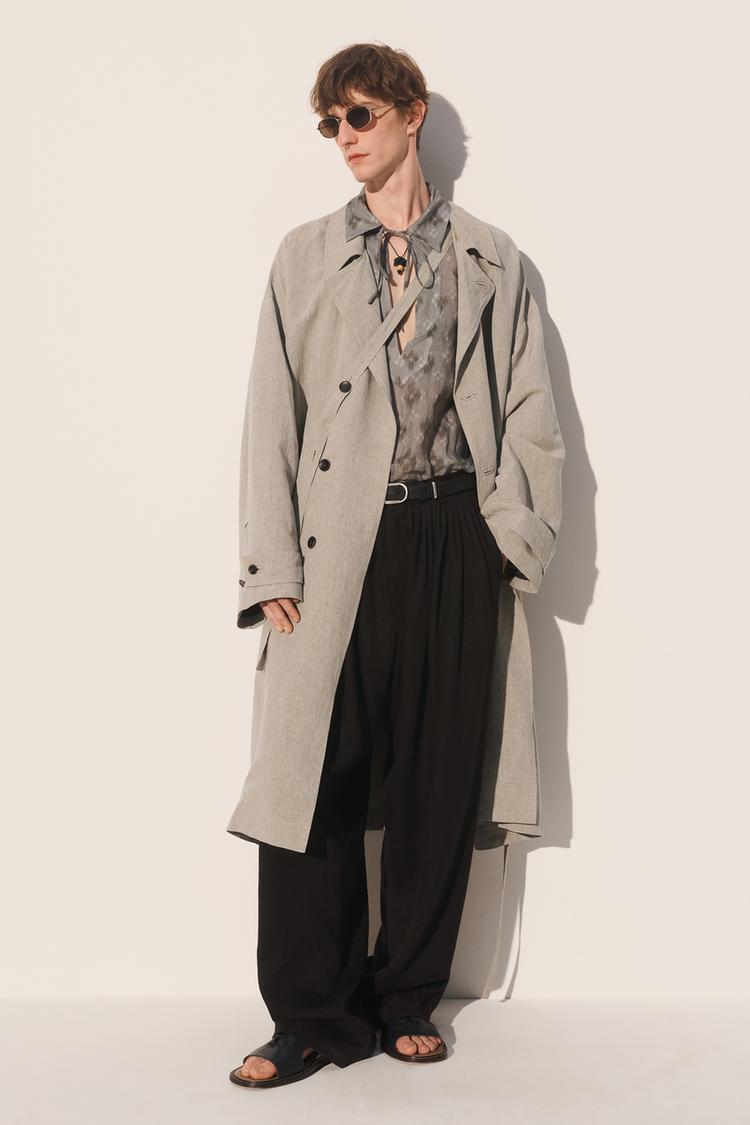 RELAXED FIT VISCOSE-LINEN PARKA - Zara product image