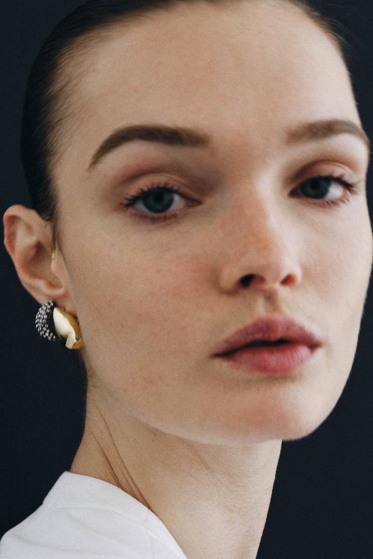 SPARKLY HOOP EARRINGS - Zara product image