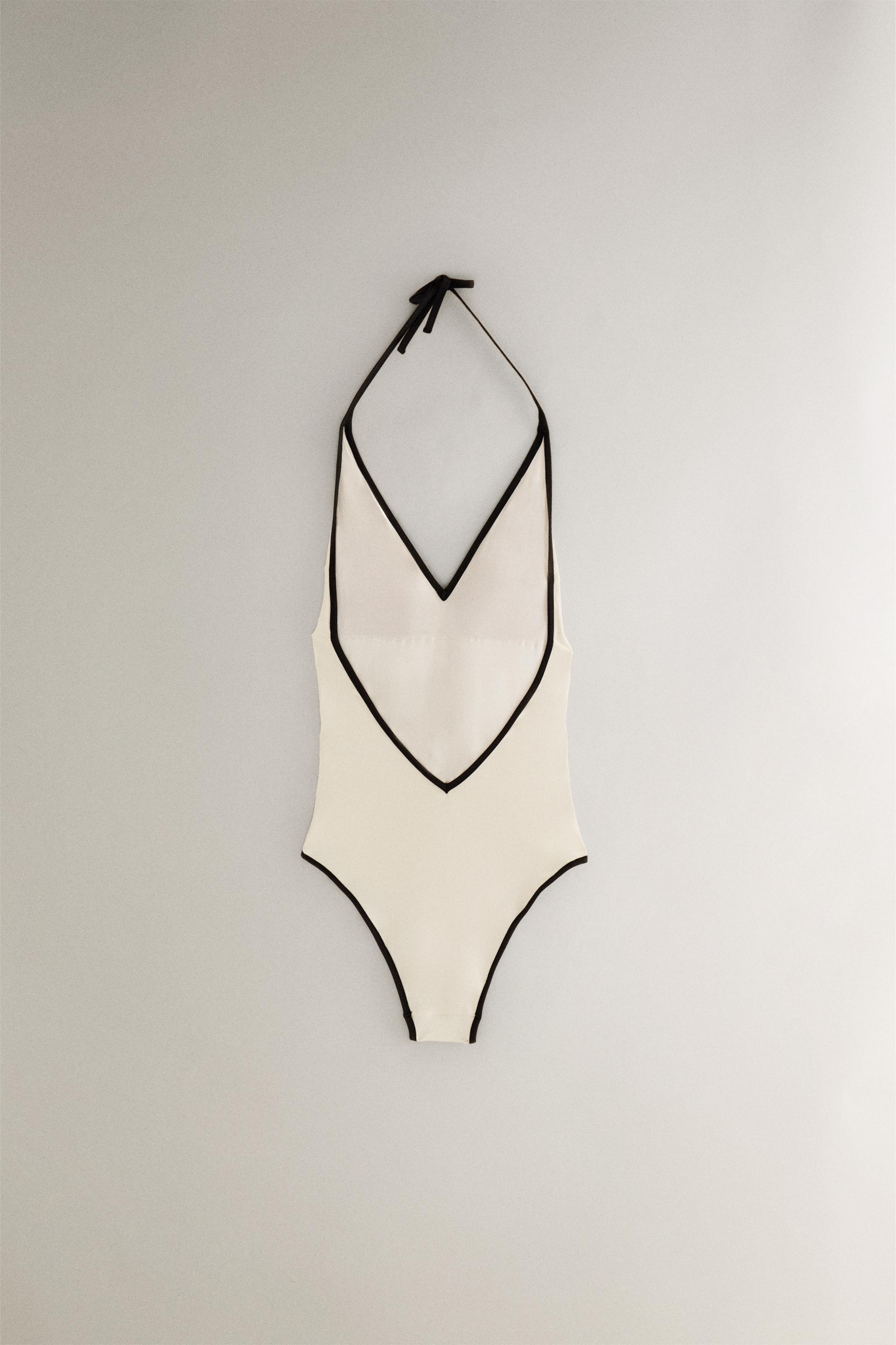 SWIMSUIT WITH CONTRAST STRAPS