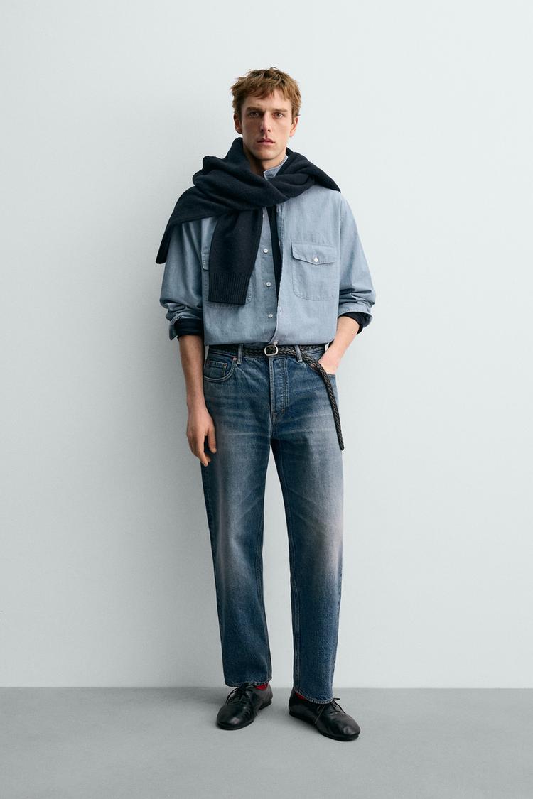 CHAMBRAY DENIM SHIRT AARON LEVINE X ZARA - Zara product image