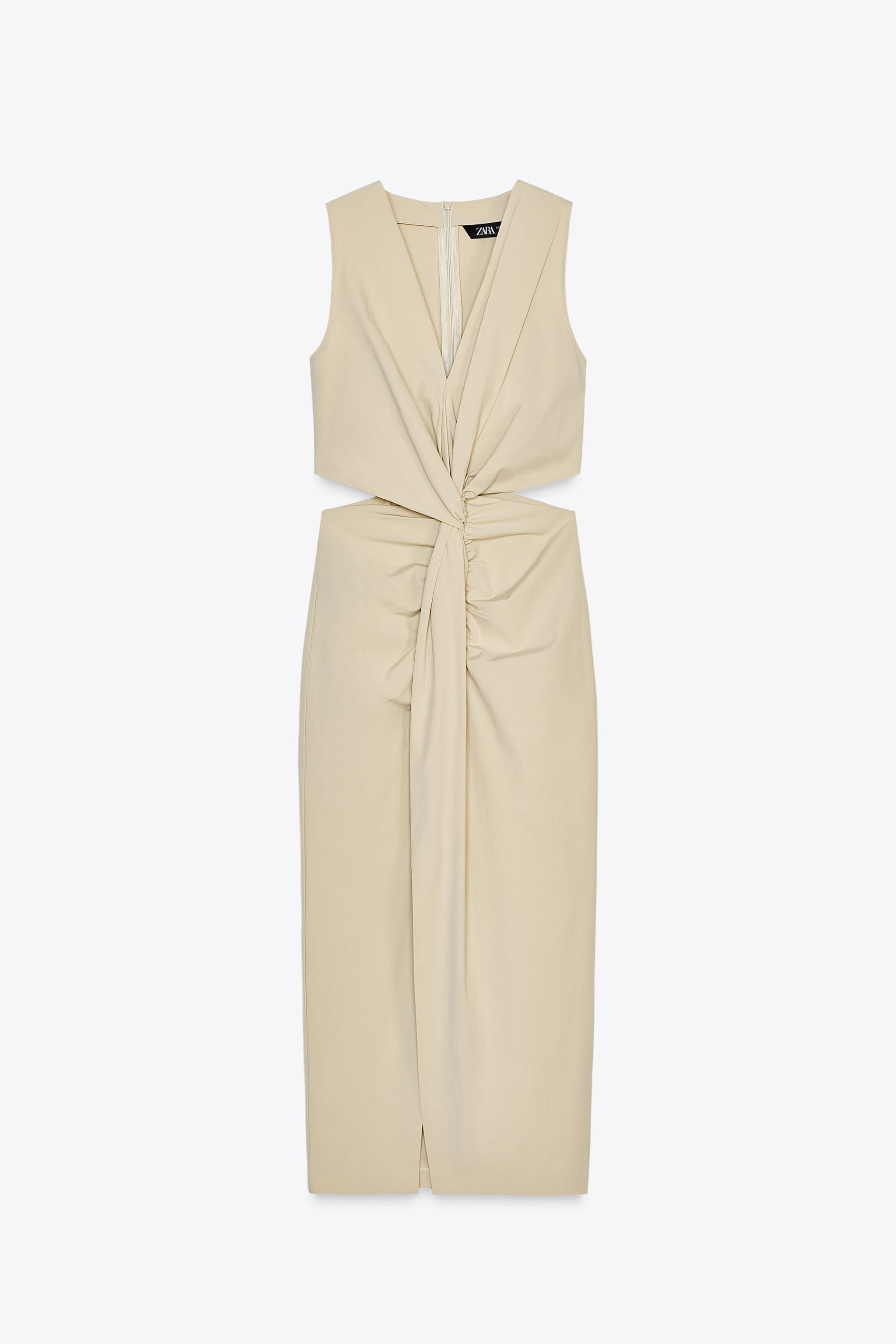 CUT OUT KNOT MIDI DRESS