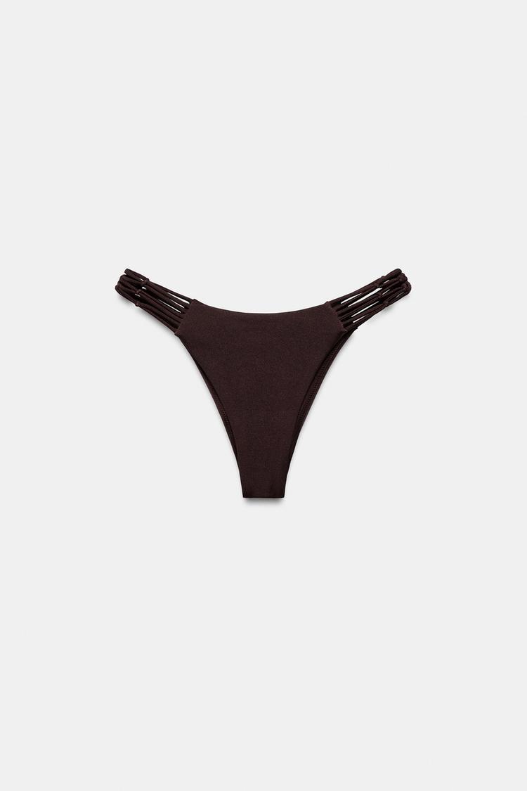 RUCHED CROCHET BIKINI BOTTOMS - Zara product image