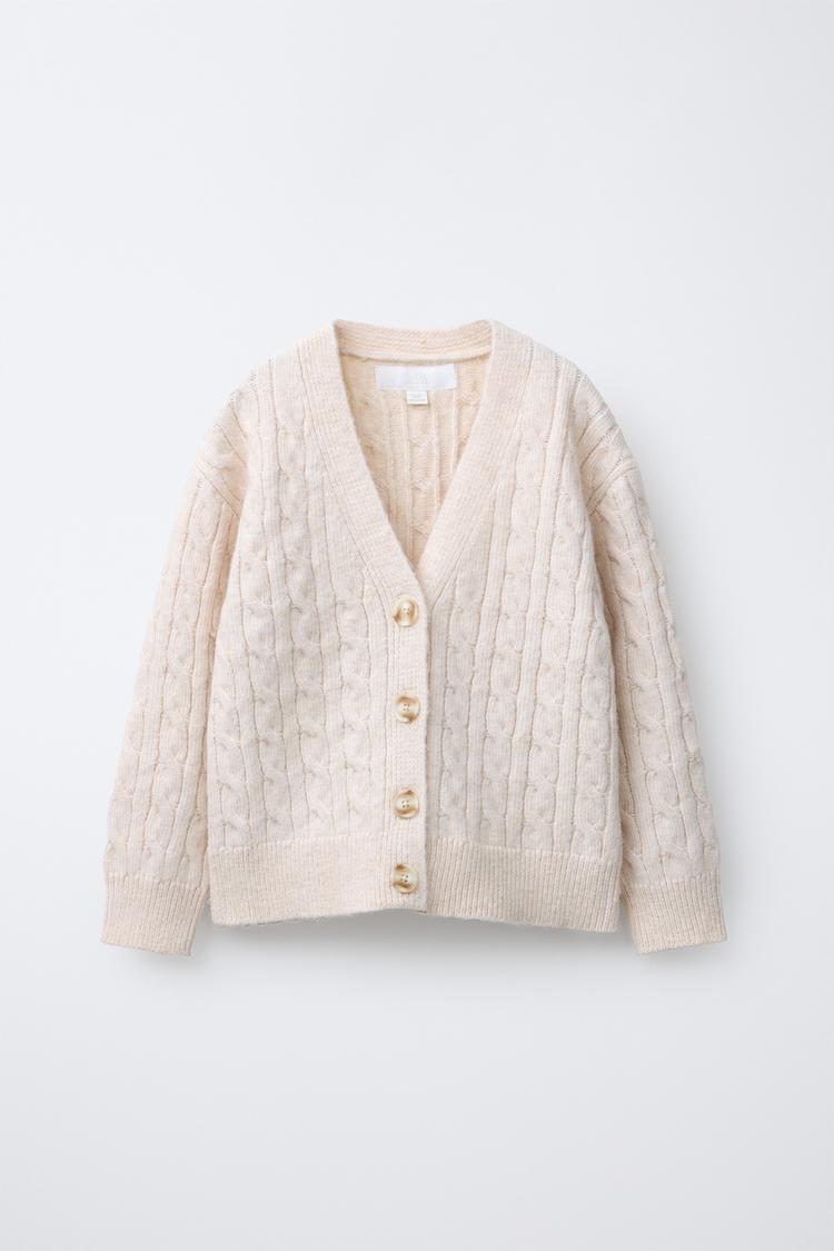 CABLE KNIT CARDIGAN - Zara product image