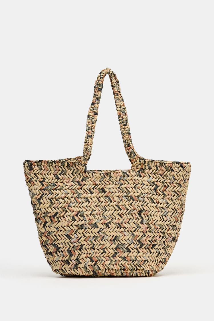 WOVEN BASKET TOTE BAG - Zara product image
