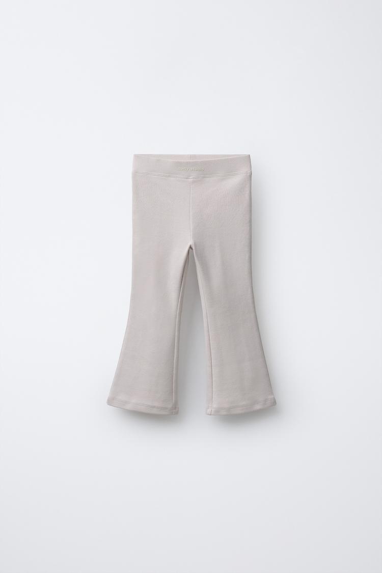 PLUSH FLARE PANTS WITH RAISED TEXT - Zara product image