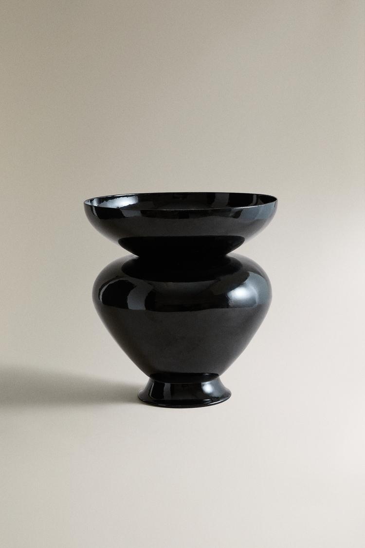 WIDE GLOSS VASE - Zara product image