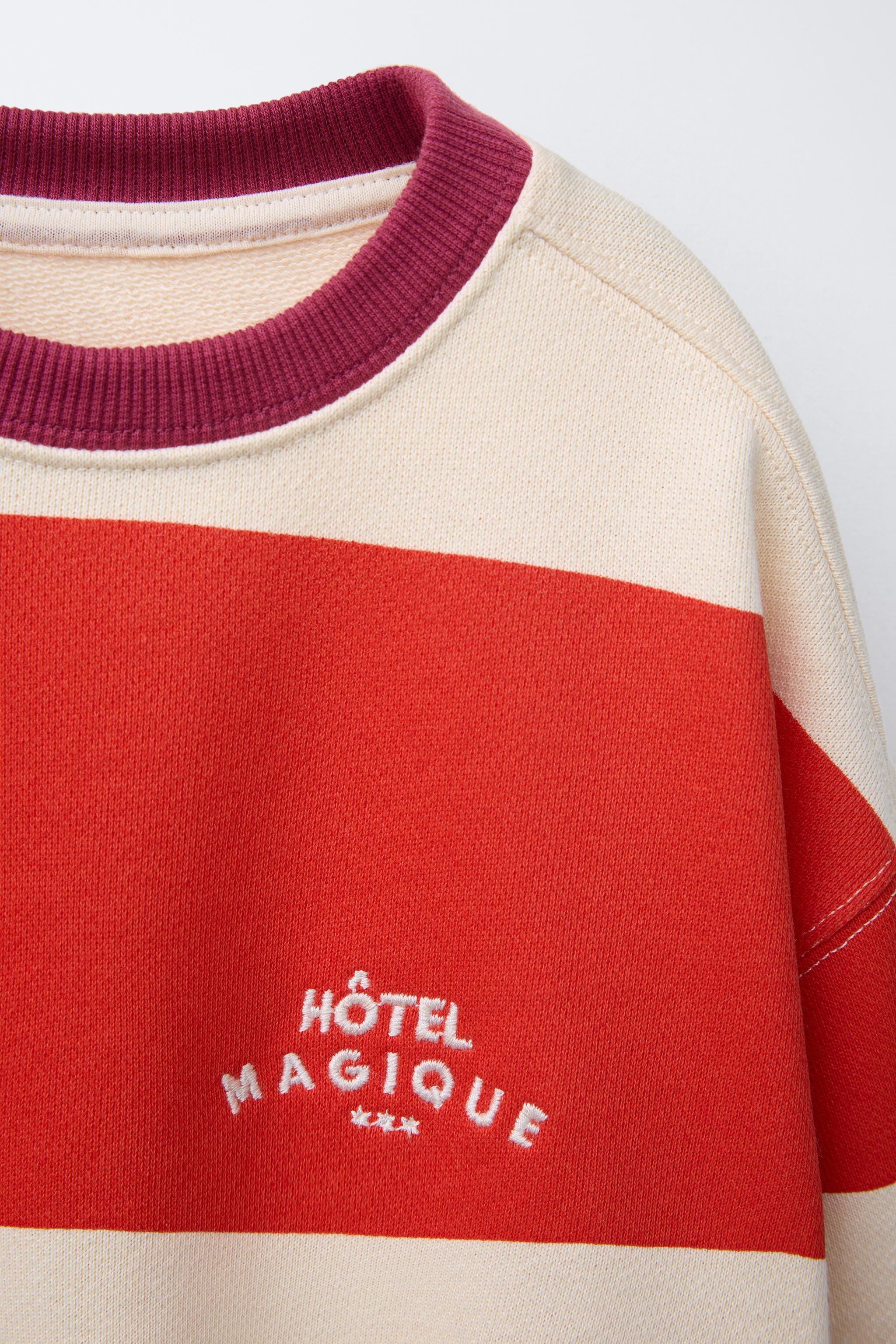 HÔTEL MAGIQUE © X ZARA STRIPED SWEATSHIRT