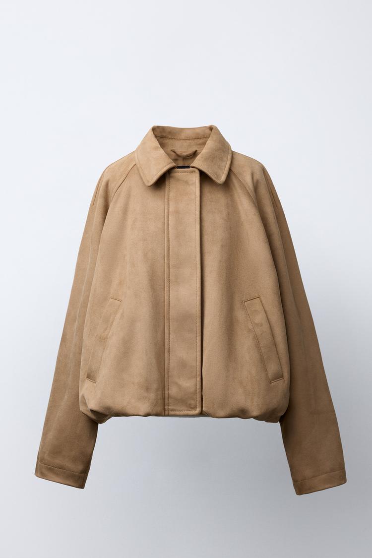 FAUX SUEDE BOMBER JACKET - Zara product image