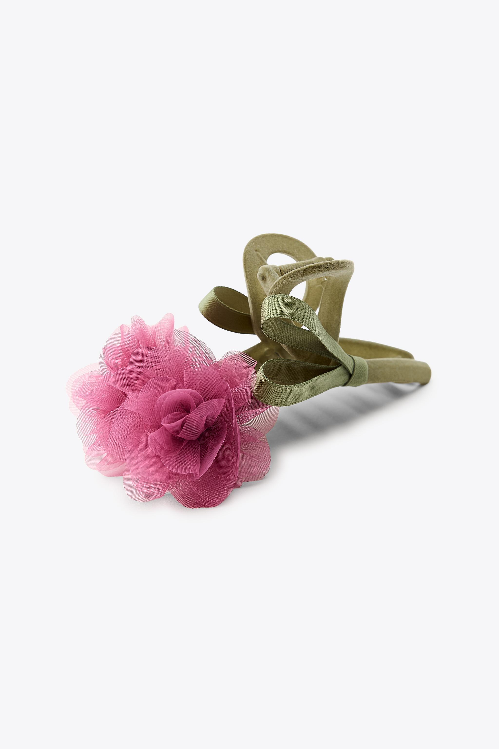 BARRETTE À CHEVEUX FLEUR ORGANZA