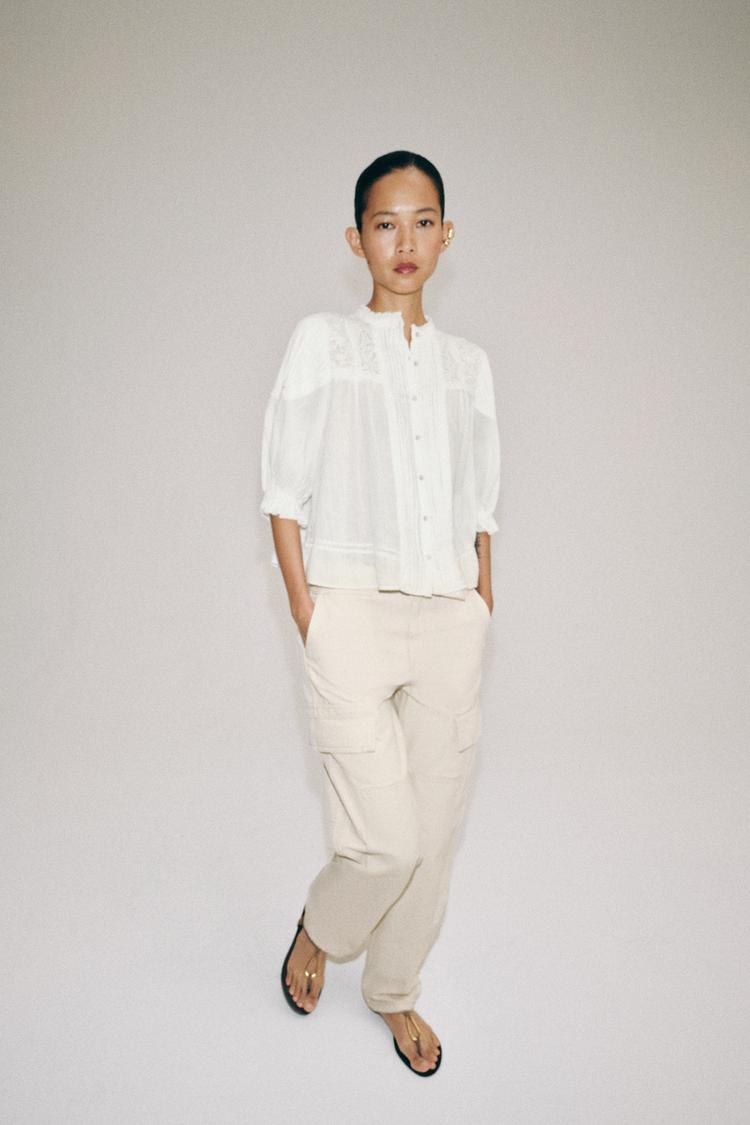 ROMANTIC COTTON SHIRT ZW COLLECTION - Zara product image