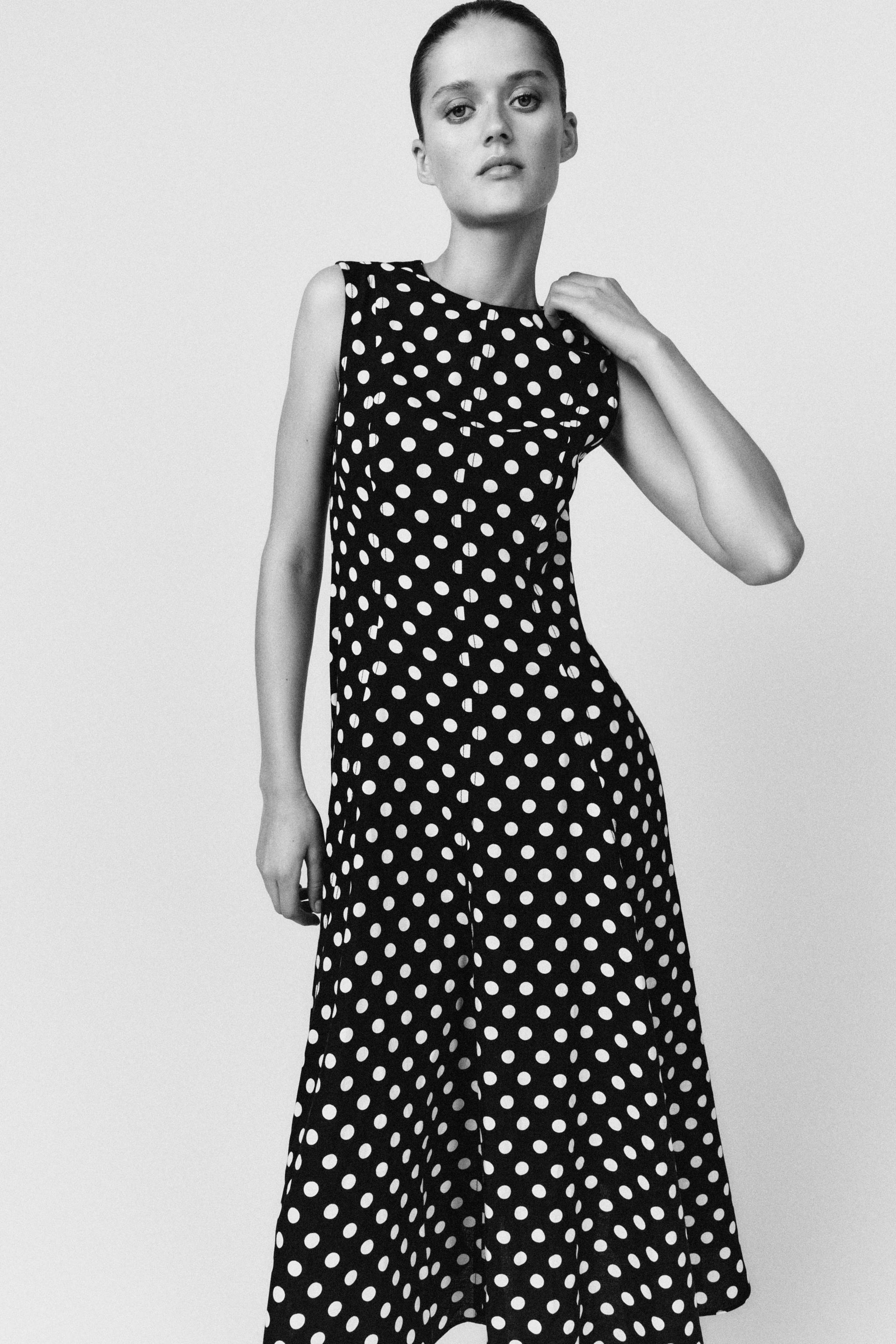 POLKA DOT MIDI DRESS ZW COLLECTION