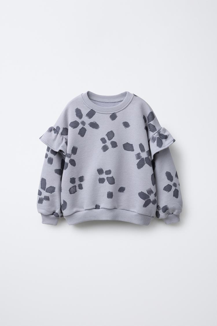 FLORAL PRINT SWEATSHIRT