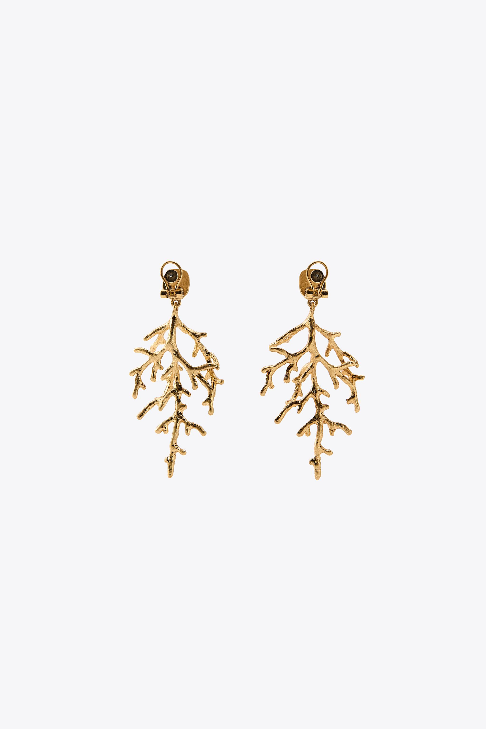 CORAL STONE EARRINGS