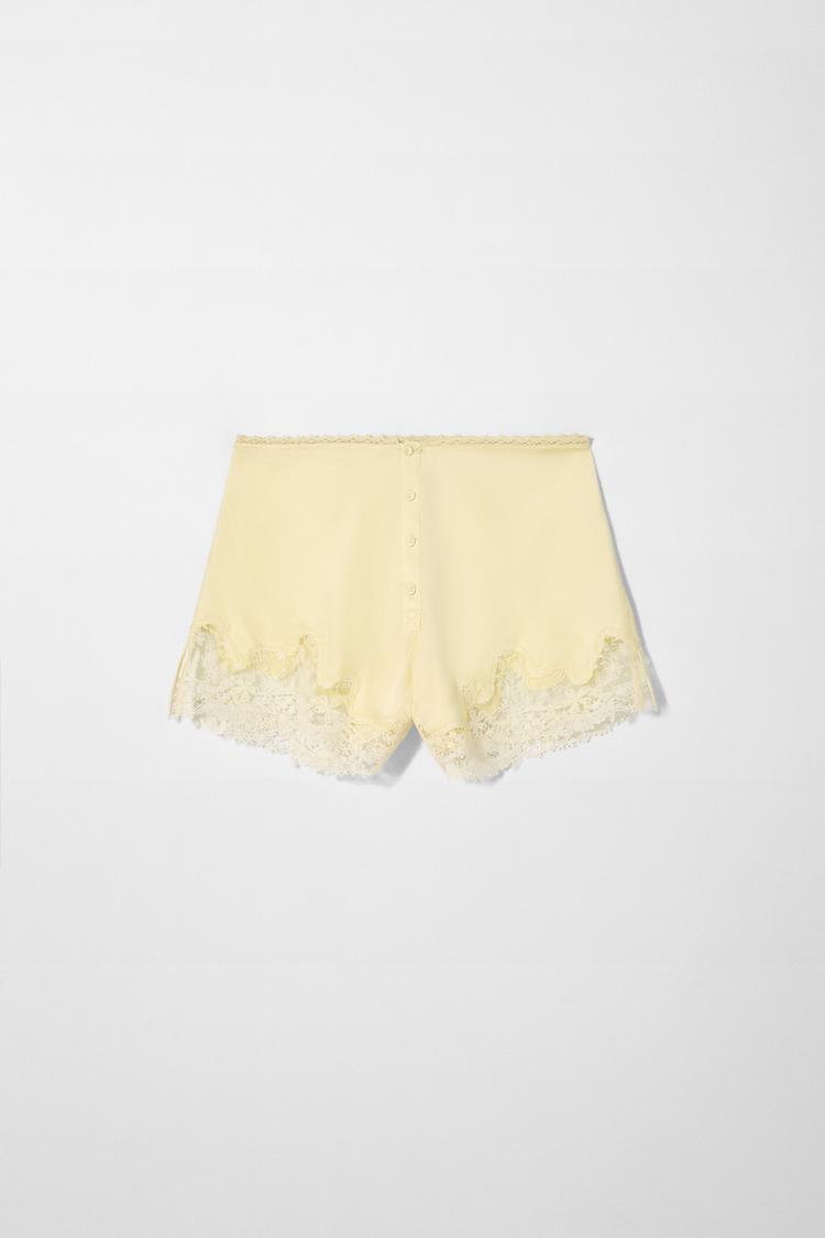 KATE MOSS X ZARA SILK LINGERIE SHORTS - Zara product image