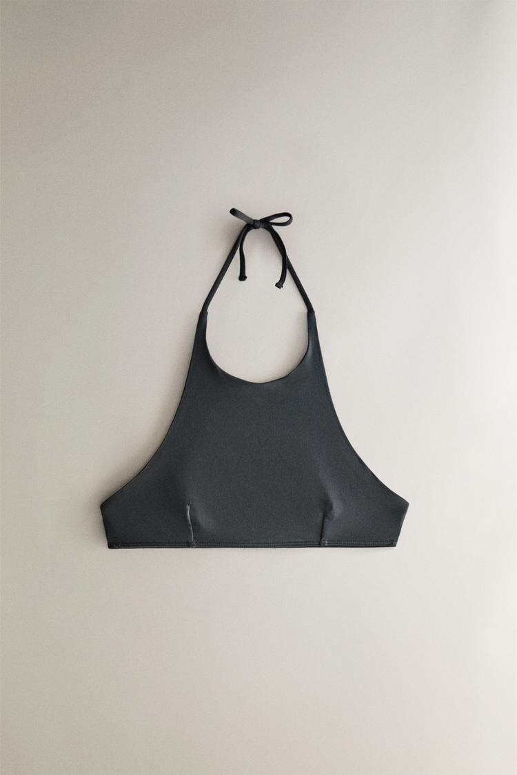 PLAIN HALTER BEACH BIKINI TOP - Zara product image