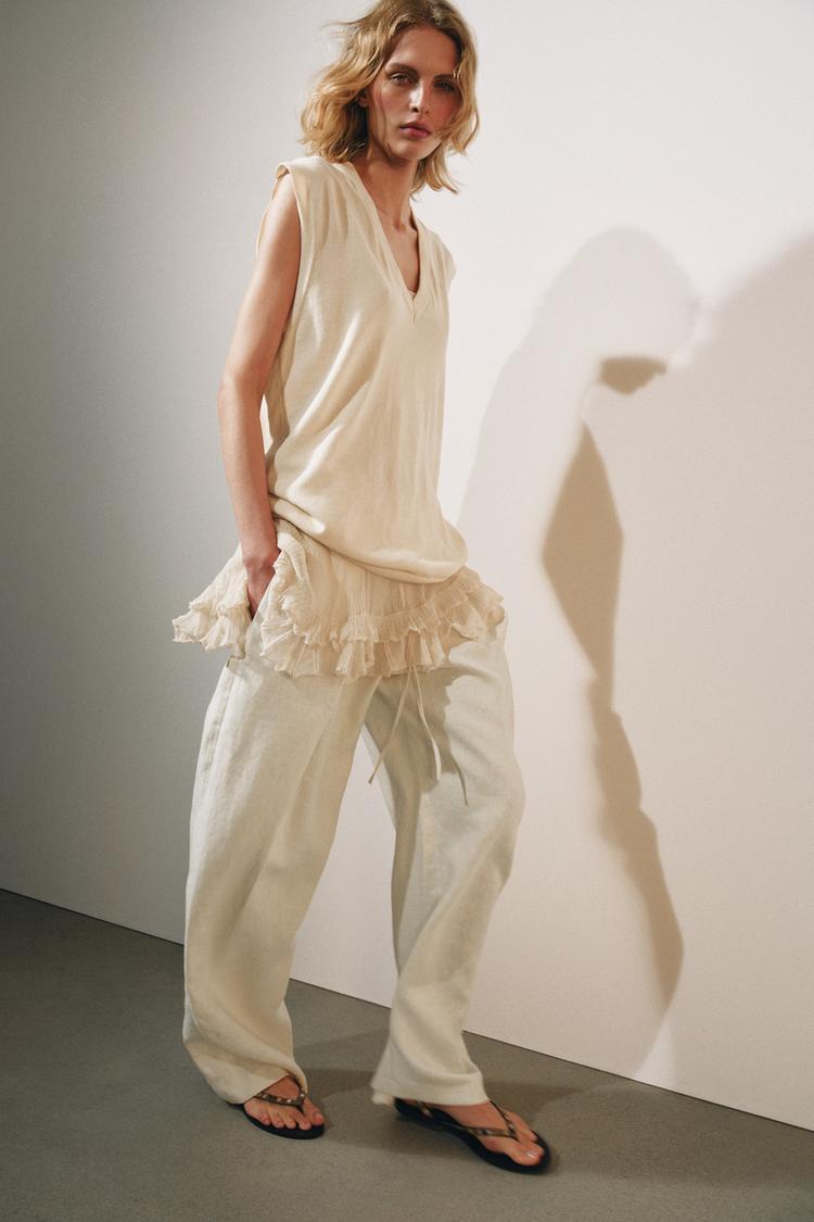 LONG COMBINATION KNIT VEST - Zara product image