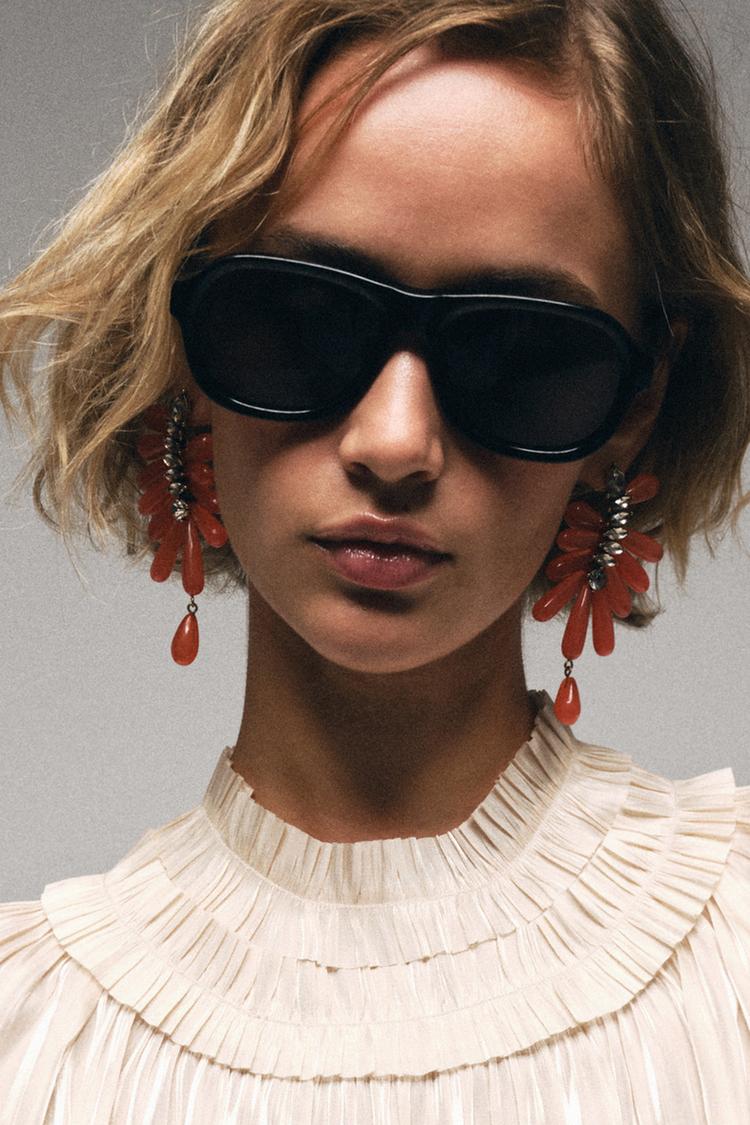 RESIN JEWEL EARRINGS - Zara product image